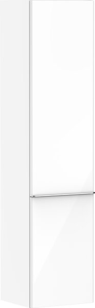 hansgrohe Xelu Q half height cabinet, 400x350x1650, 2 doors, door stop left, 3 glass shelves, 5413