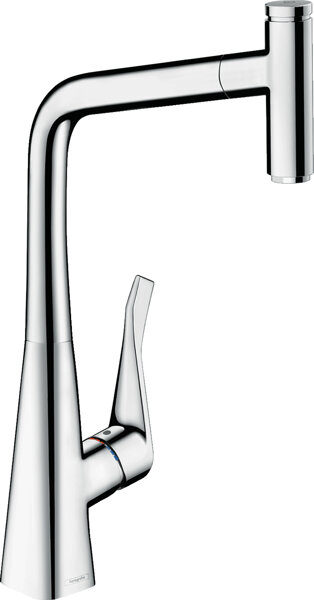 hansgrohe Metris Select M71 Einhebel-Küchenmischer 320, Eco, sBox, Chrom, 73807000