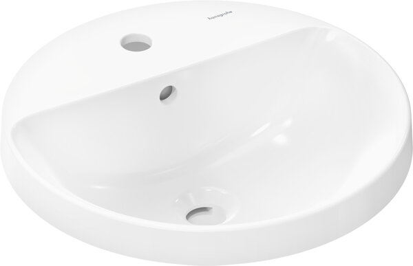 Hansgrohe Xuniva S built-in washbasin, with overflow, 1 tap hole, 450x450mm, white, 60159450