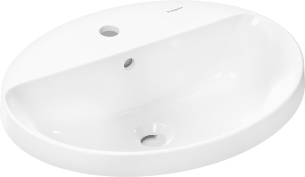 Hansgrohe Xuniva D built-in washbasin, with overflow, 1 tap hole, 550x450mm, white, 60160450