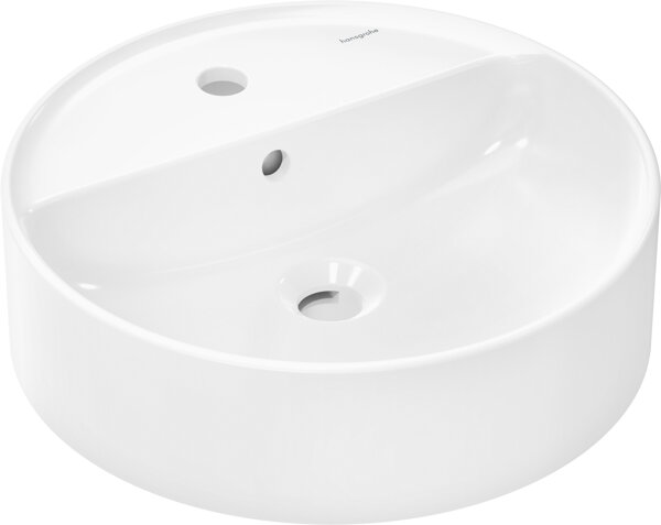 Hansgrohe Xuniva S countertop washbasin, with overflow, 1 tap hole, 450x450mm, white, 60169450