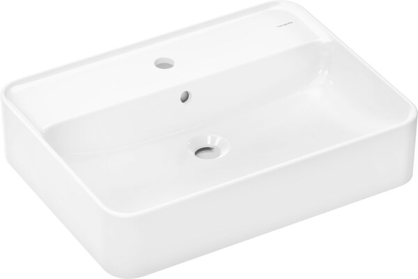 Hansgrohe Xuniva Q countertop washbasin, with overflow, 1 tap hole, 600x450mm, white, 60172450