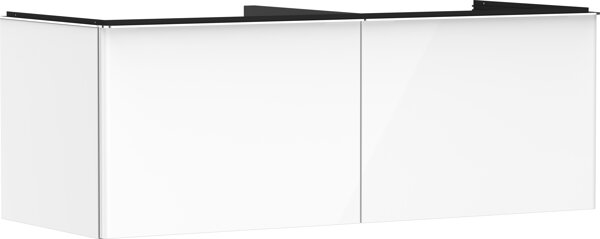 hansgrohe Xelu Q vanity unit, 1360x550, 2 drawers, for consoles with countertop washbasin, polished, 5406