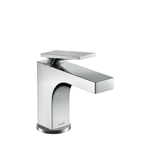 hansgrohe AXOR Citterio basin mixer, ComfortZone90, diamond cut, pop-up waste, 112mm projection, 39001