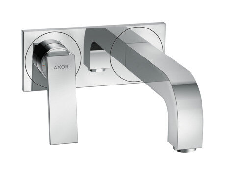 hansgrohe AXOR Citterio basin mixer, concealed, projection 220mm, non-locking pop-up waste, with pla...