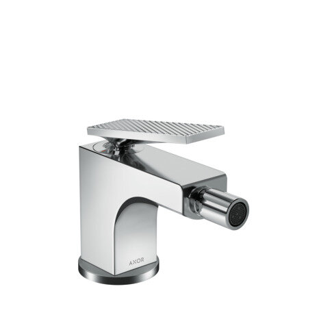 hansgrohe AXOR Citterio bidet mixer, diamond cut, pop-up waste, 112mm projection, 39201