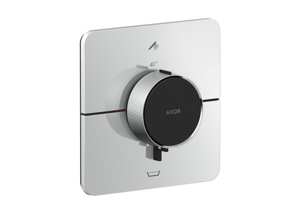 Hansgrohe AXOR ShowerSelect ID thermostat, concealed, softsquare, 2 consumers, integrated fuse combination, 36755