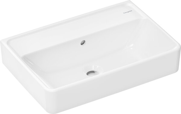 Hansgrohe Xanuia Q Compact washbasin, without tap hole, with overflow, 550x370mm, white, 60210450