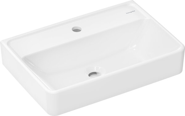 Hansgrohe Xanuia Q Compact washbasin, 1 tap hole, without overflow, 550x370mm, white, 60210450