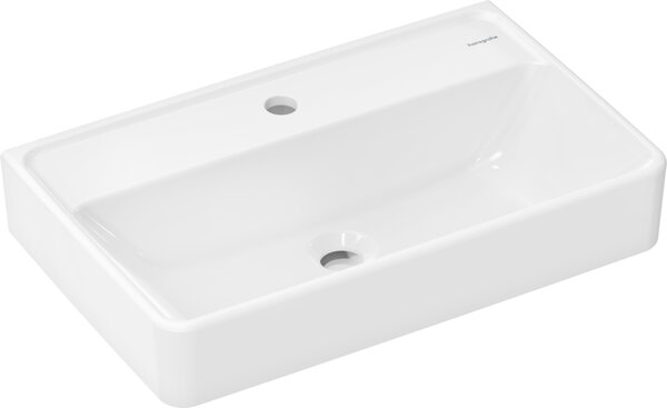 Hansgrohe Xanuia Q Compact washbasin, 1 tap hole, without overflow, 600x370mm, white, 60215450