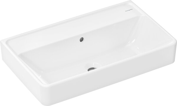 Hansgrohe Xanuia Q Compact washbasin, without tap hole, with overflow, 650x390mm, white, 60218450