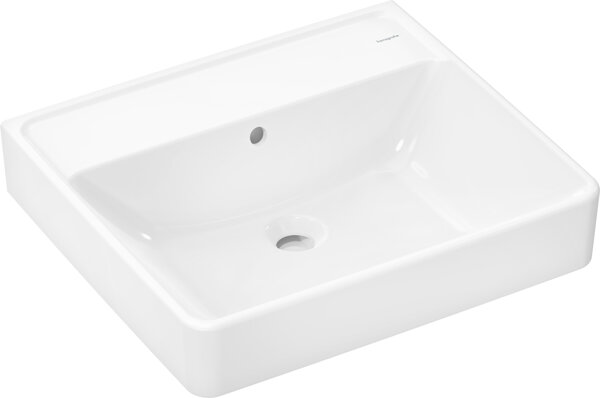 Hansgrohe Xanuia Q countertop washbasin, without tap hole, with overflow, polished, 550x480mm, white...