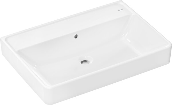 Hansgrohe Xanuia Q countertop washbasin, without tap hole, with overflow, polished, 700x480mm, white, 60249450