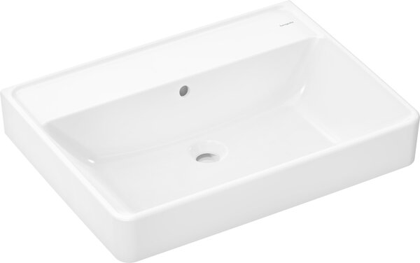 Hansgrohe Xanuia Q countertop washbasin, without tap hole, with overflow, polished, 650x480mm, white, 60254450