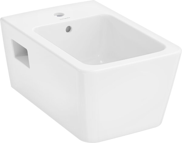 Hansgrohe EluPura Original Q wall-mounted bidet, 1 tap hole, with overflow, 360x540x260mm, white, 60...