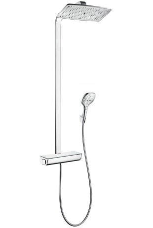 Hansgrohe Raindance E Showerpipe 1jet, with thermostat, EcoSmart, shower rail 1066mm, 2 consumers, 27286