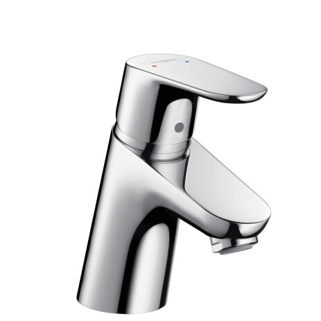 Hansgrohe Focus basin mixer, ComfortZone70, for low pressure, 101mm projection, pop-up waste, chrome...