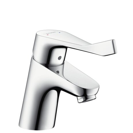 Hansgrohe Focus basin mixer, extra long handle, ComfortZone70, 101mm projection, pop-up waste, chrom...