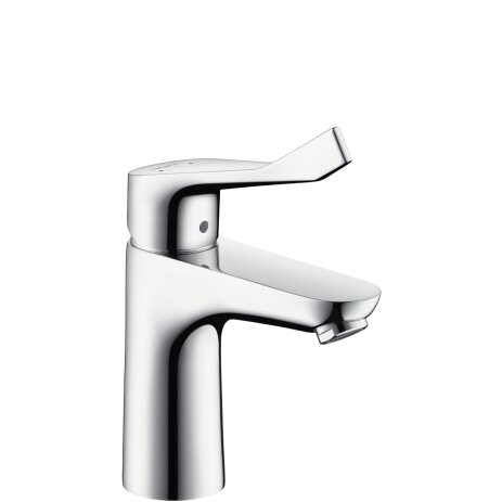 Hansgrohe Focus basin mixer, extra long handle, ComfortZone100, 119mm projection, pop-up waste, chrome, 31911000