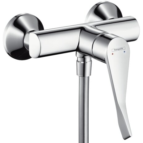 Hansgrohe Focus shower mixer, surface-mounted, extra long handle 121mm, 1 consumer, chrome, 31916000