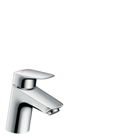 Hansgrohe Logis basin mixer, ComfortZone70, pop-up waste, 107mm projection, 71070