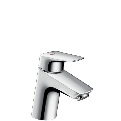 Hansgrohe Logis basin mixer, CoolStart, ComfortZone70, pop-up waste, 107mm projection, 71072