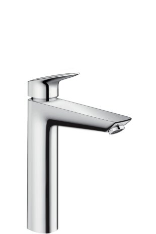 Hansgrohe Logis basin mixer, ComfortZone190, pop-up waste, 166mm projection, 71090