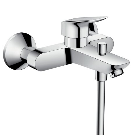 Hansgrohe Logis bath mixer, surface-mounted, 2 consumers, projection 194mm, 71400