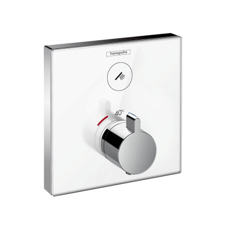 Hansgrohe ShowerTablet ShowerSelect Glass Thermostat, flush-mounted, 1 consumer