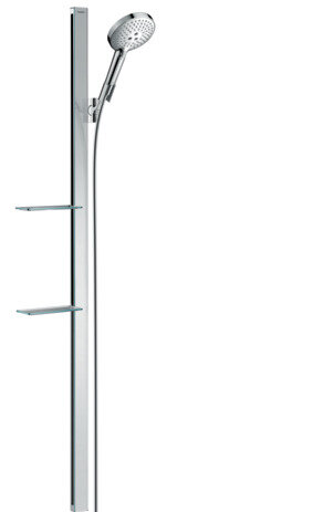 Hansgrohe Raindance Select S shower set 120, 3jet, with shower rail 1500mm, with shelves, chrome, 27646000