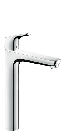 Hansgrohe Focus basin mixer, ComfortZone230, 185mm projection, pop-up waste, chrome, 31531000