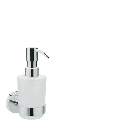 Hansgrohe Logis Universal lotion dispenser, 200ml capacity, chrome/matt glass, 41714000