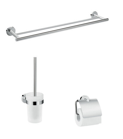 Hansgrohe Logis universal bathroom accessory sets, 3-piece, chrome, 41727000