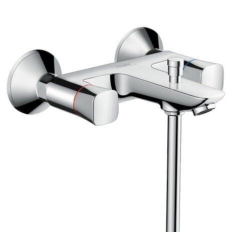 Hansgrohe Logis 2-handle bath mixer, surface-mounted, 2 consumers, projection 217mm, chrome, 71243000