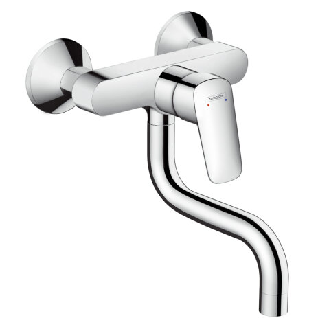 Hansgrohe Logis M31 Küchenmischer, Wandmontage, Lowspout, 1jet, chrom, Ausladung 150mm, 71836000