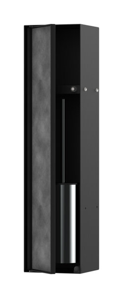 hansgrohe XtraStoris Rock toilet brush holder, with shelf, tileable door, frameless, 145x140x595mm, 56060