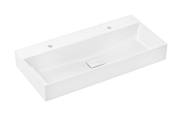 hansgrohe Xevolos E washbasin, 2 tap holes, without overflow, 1000x480mm, SmartClean, unpolished, with pop-up waste, 61110450