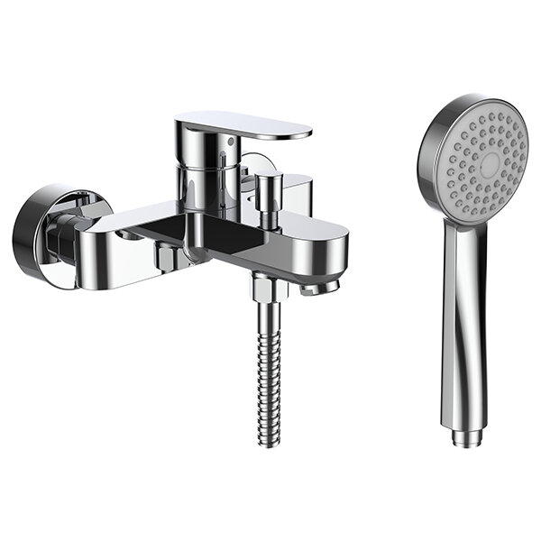 Laufen NEJA bath mixer, surface-mounted, projection 160mm, with accessories, chrome, H3215170041311