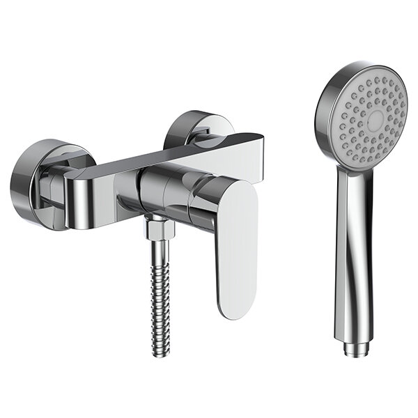 Laufen NEJA shower mixer, surface-mounted, with accessories, chrome, H3315170041311