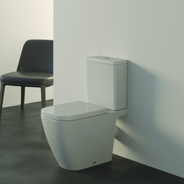 Ideal Standard i.life B pedestal washdown toilet, without flushing rim, combination with cistern, T461201