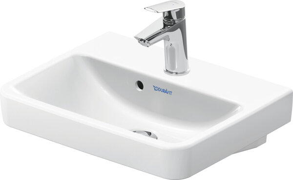 Duravit No.1 wash hand basin, with tap hole, with overflow, 450x350mm, glazed, white, 0743450000