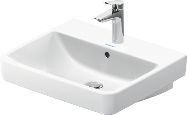 Duravit No.1 washbasin, 1 tap hole, with overflow, 550x460mm, glazed underside, 2375550000