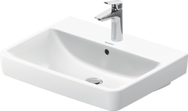 Duravit No.1 washbasin, 1 tap hole, with overflow, 600x460mm, glazed underside, 2375600000