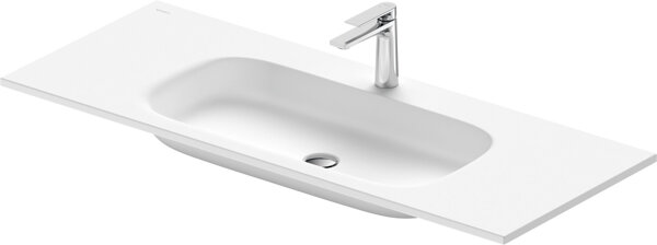 Duravit Sivida furniture washbasin, 1 tap hole, without overflow, 1220x485mm, white silk matt, 2650033200