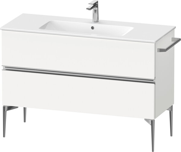 Duravit Sivida vanity unit, 2 drawers, chrome handle strip, 1210x477x591mm, for ME by Starck , SV4646010