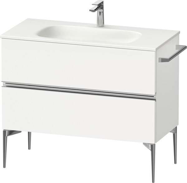 Duravit Sivida vanity unit, 2 drawers, chrome handle strip, 1010x477x592mm, for Sivida, SV4652010