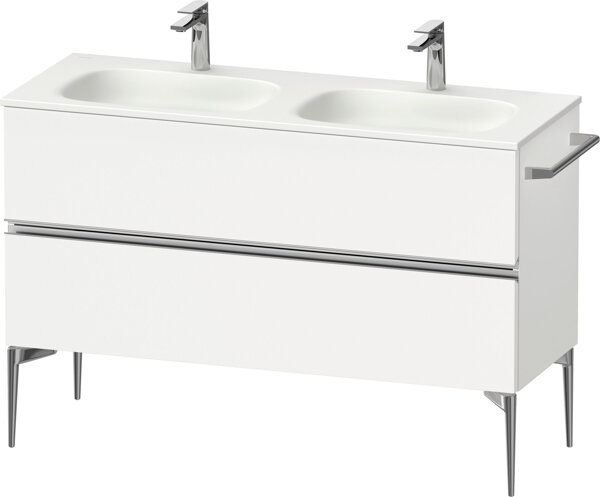 Duravit Sivida vanity unit, 2 drawers, chrome handle strip, 1280x477x592mm, for Sivida, SV4654010