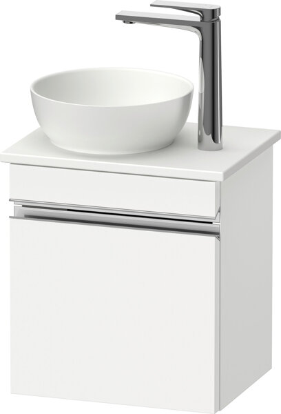 Duravit Sivida console vanity unit, door hinge left, chrome handle strip, 400x325x440mm, SV4656L10