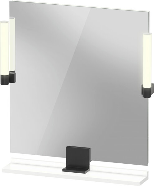 Duravit Sivida mirror, diamond black matt, 650x36x650mm, top light, sensor switch, mains connection, SV74210BD