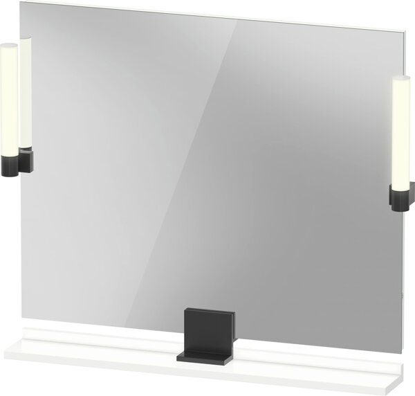 Duravit Sivida mirror, diamond black matt, 850x36x650mm, top light, sensor switch, mains connection, SV74220BD